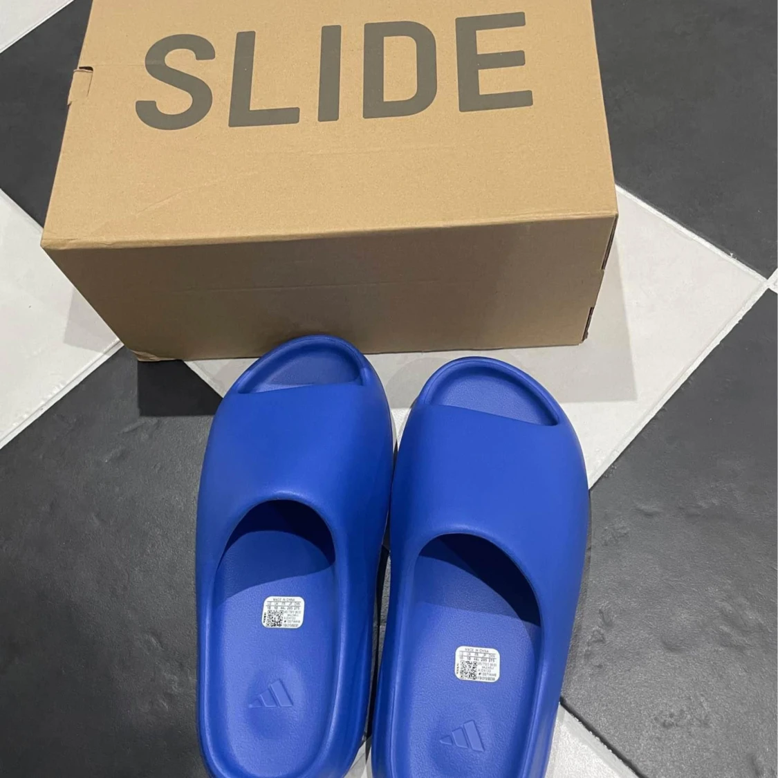 Yeezy slides azure