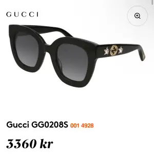Solgalsögon från Gucci, aldrig använda!  Kvitto, förpackning finns kvar!  Inget slitage  Nypris 3360kr Köpta på Gucci 2023