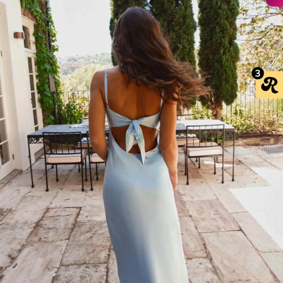 Blå långklänning  - 93