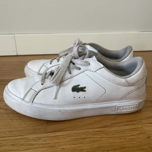 Säljer dessa ur snygga skorna från lacoste  - Säljs pågrund av att de är för små. Är i väldigt bra skick och har inga skador eller liknande. Smörerna är lite smutsiga så det ingår ett par nya snören med.