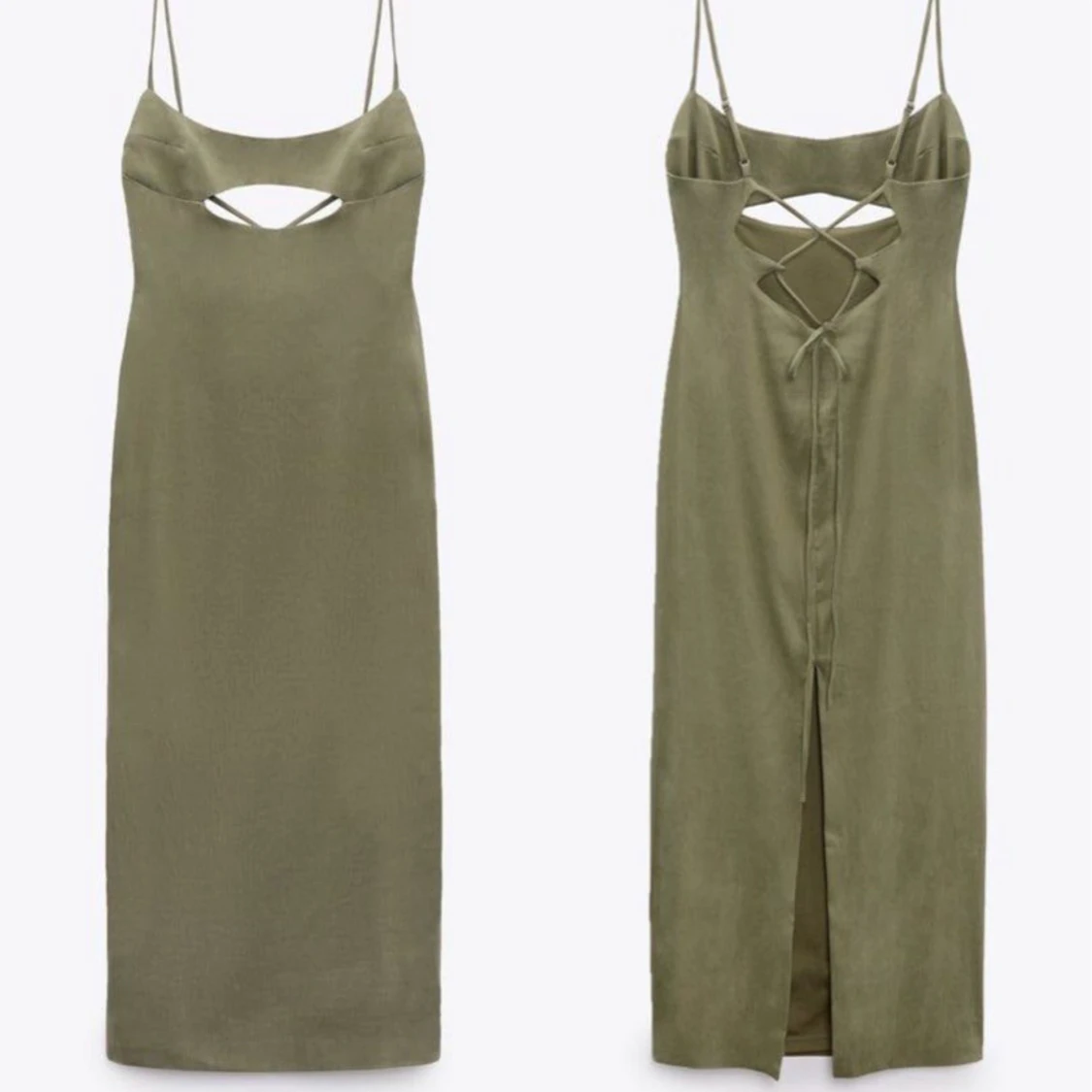 Zara klänning i linne 