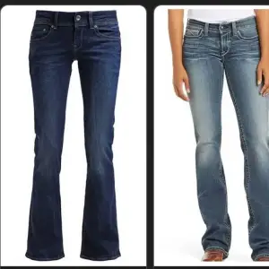 Söker bootcut jeans, helst lågmidjade i storlek 160 eller W27 till bra pris