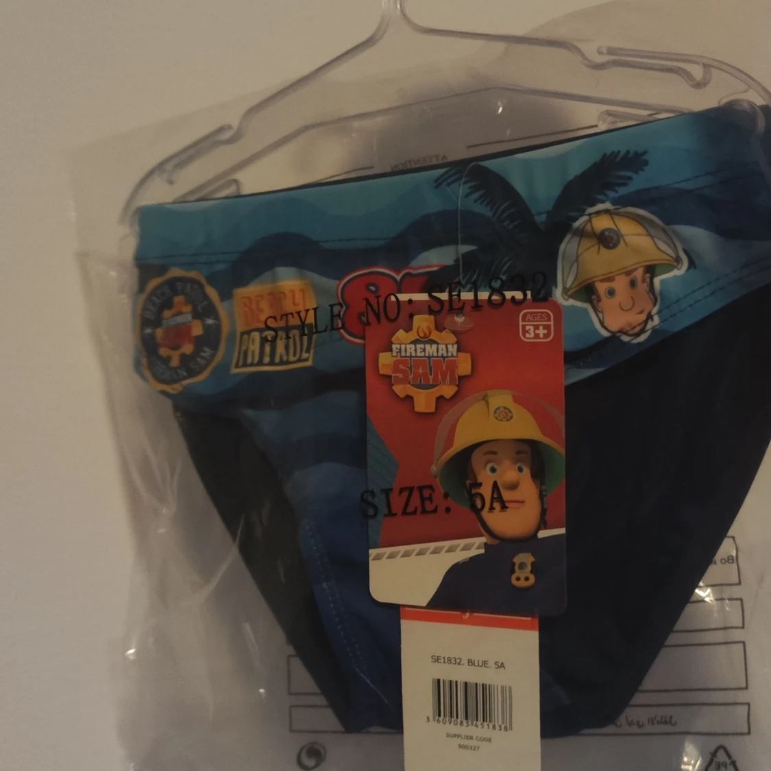 Nya Fireman Sam badbyxor för barn 4-5år  storlek 104/ 110 - 90