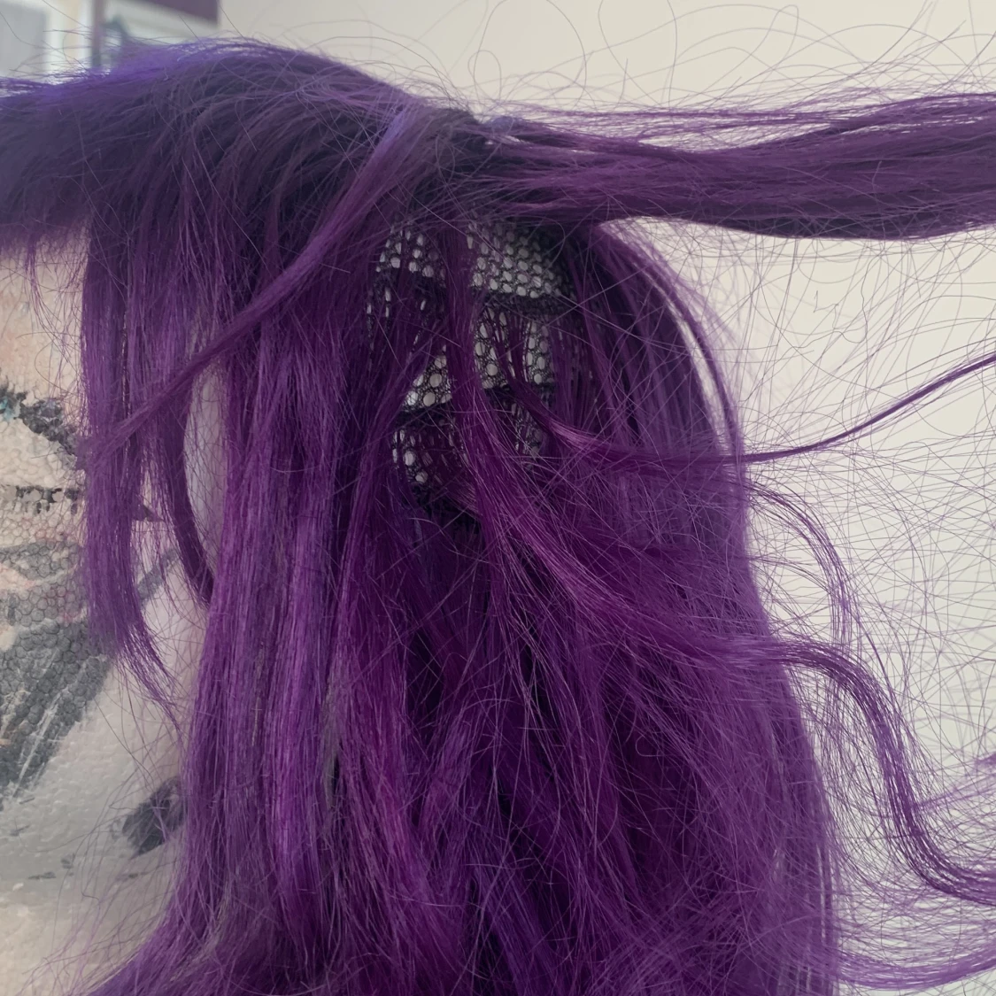 Short purple wig - 91