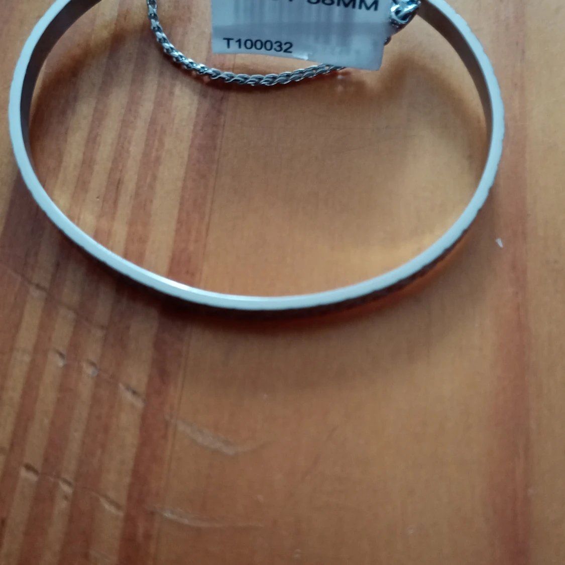 Armband mönstrade silverfärgade 58 mm. - 92