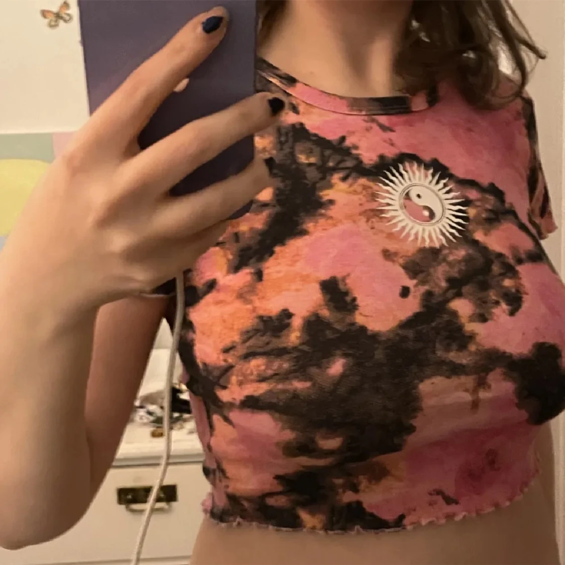 Batik crop baby tee 90s - 90