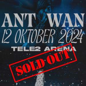 En sittplats till ANT WANS konsert.  Datum: 12 oktober 2024  Plats: Tele2 Arena Biljetten överförs digitalt!!