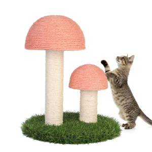 Mushroom Klösträd - katt - Helt ny produkt - oöppnad/oanvänd Färg: Rosa & Grön Storlek: 30x37cm