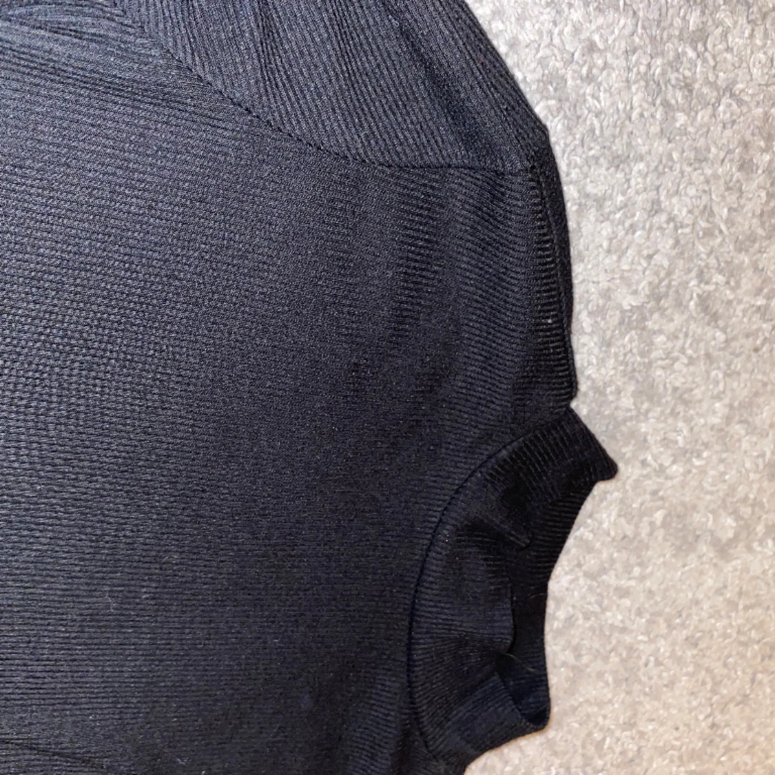 Svart ribbad polotröja från lager 157 - 91