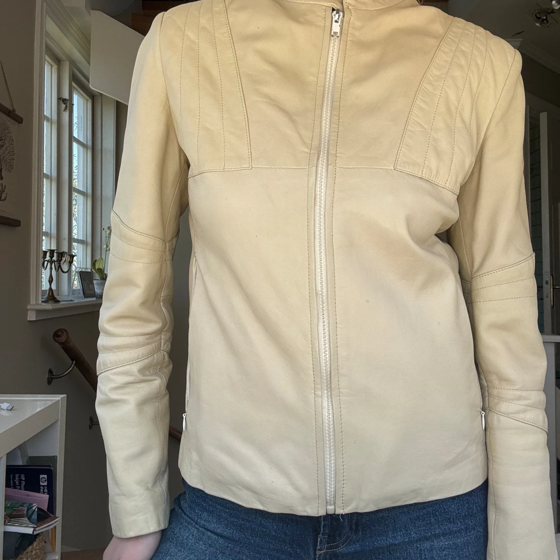 Super snygg läder jacka  - 91