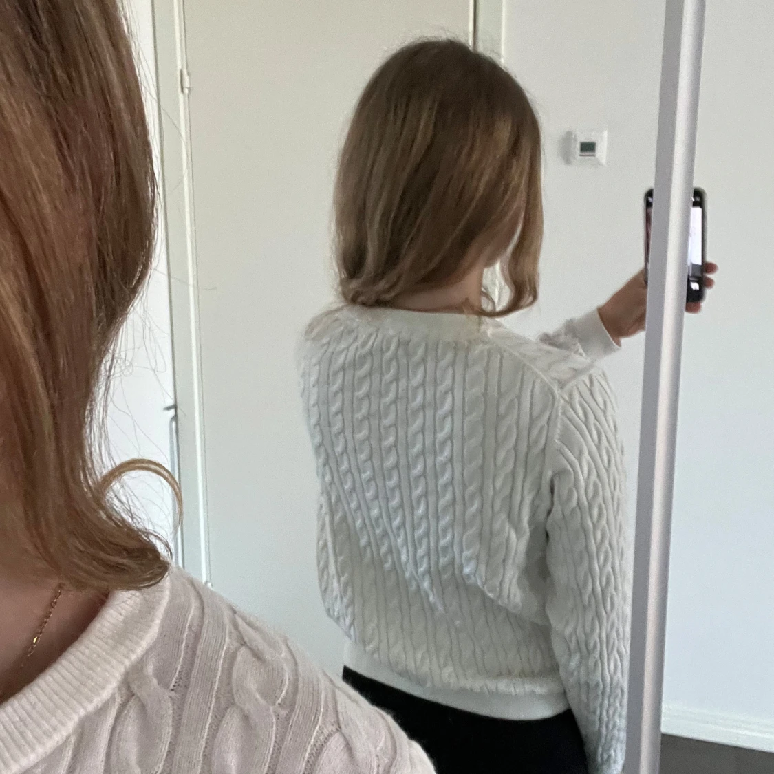 Vit stickad tröja från Basic You - 1