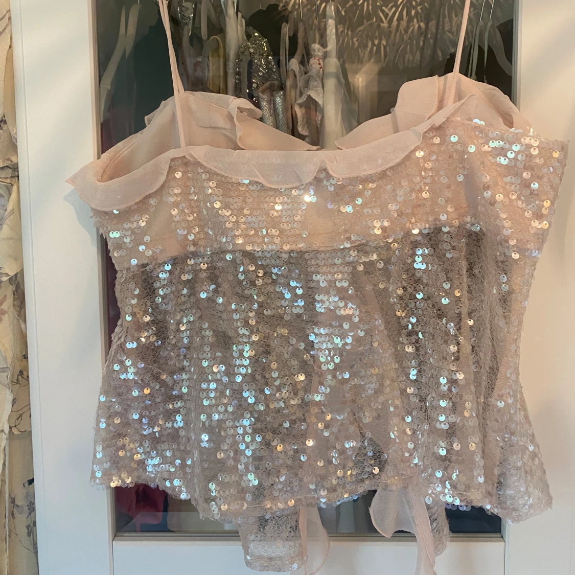 Rosa paljett topp zara - 2