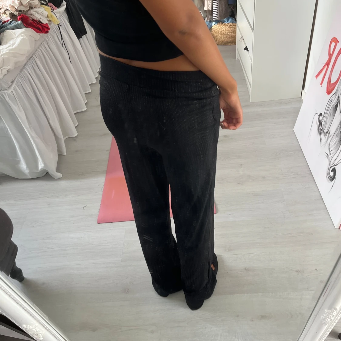 Svarta glittret byxor - 3