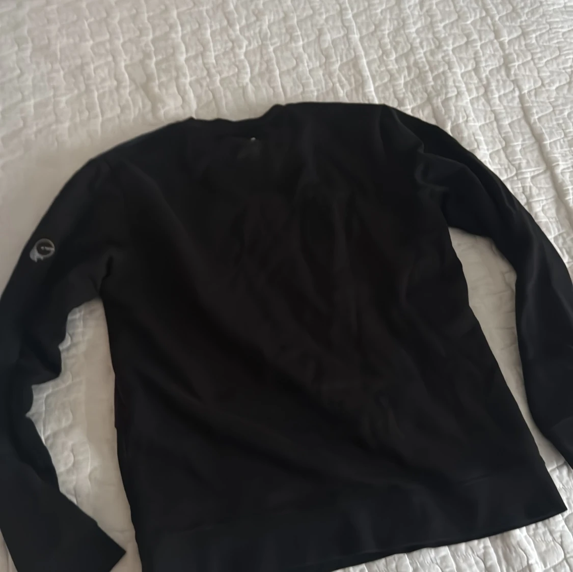 Patchwork sweatshirt i sammet och svart - 3