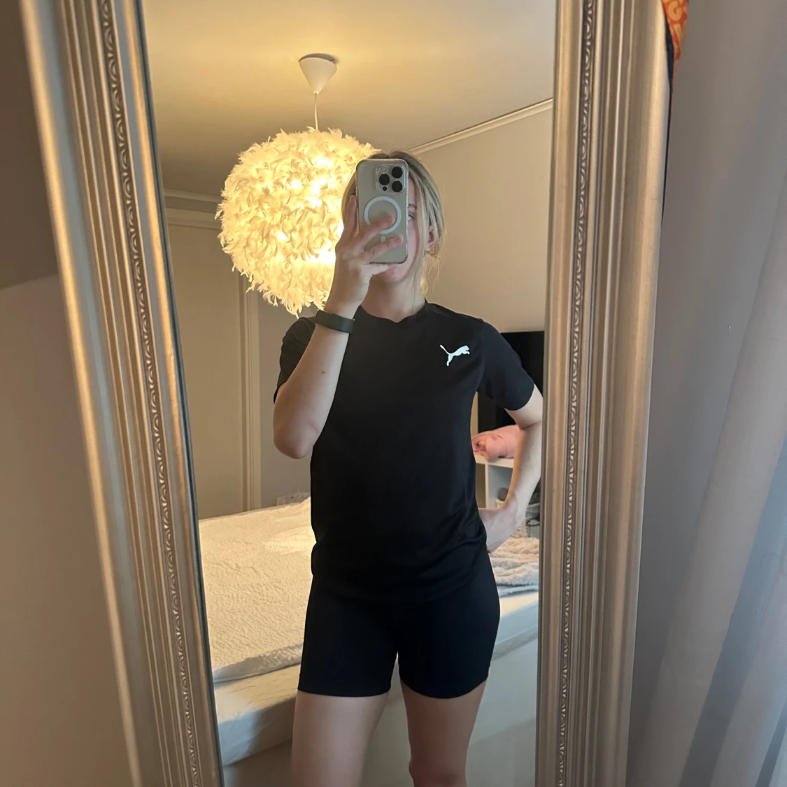 Svart basic tränings t-shirt 