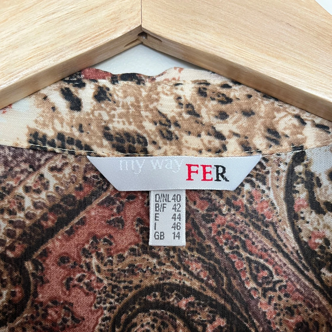 Mönstrad blus från My Way FER - 2