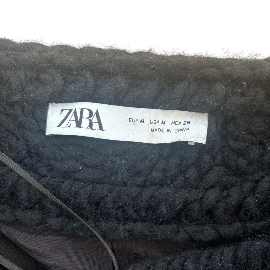 Svart stickad cardigan jacka från ZARA - 3