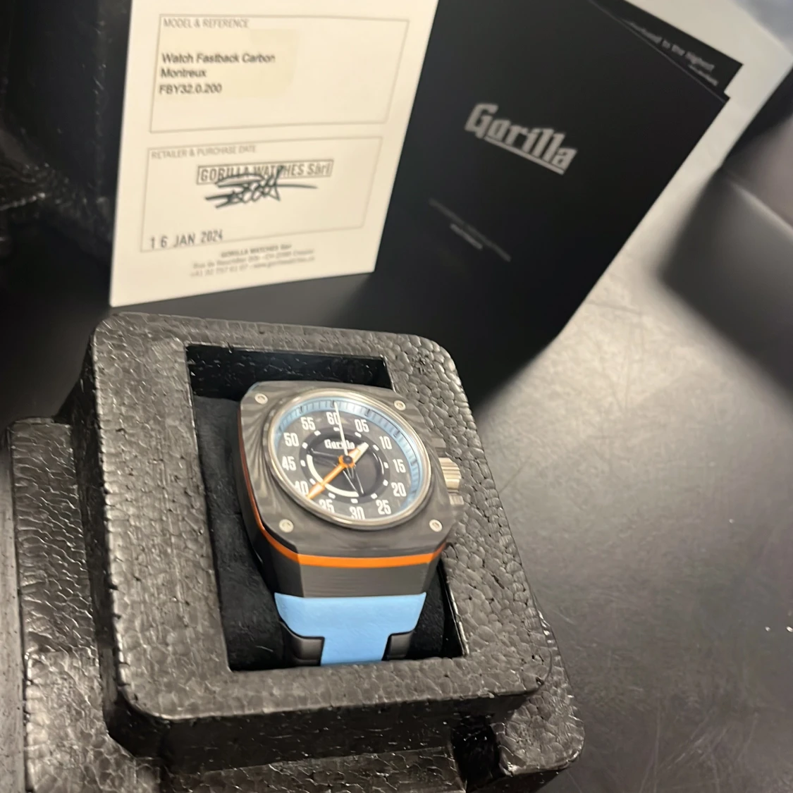 Gorilla Fastback klocka med blått armband - 2