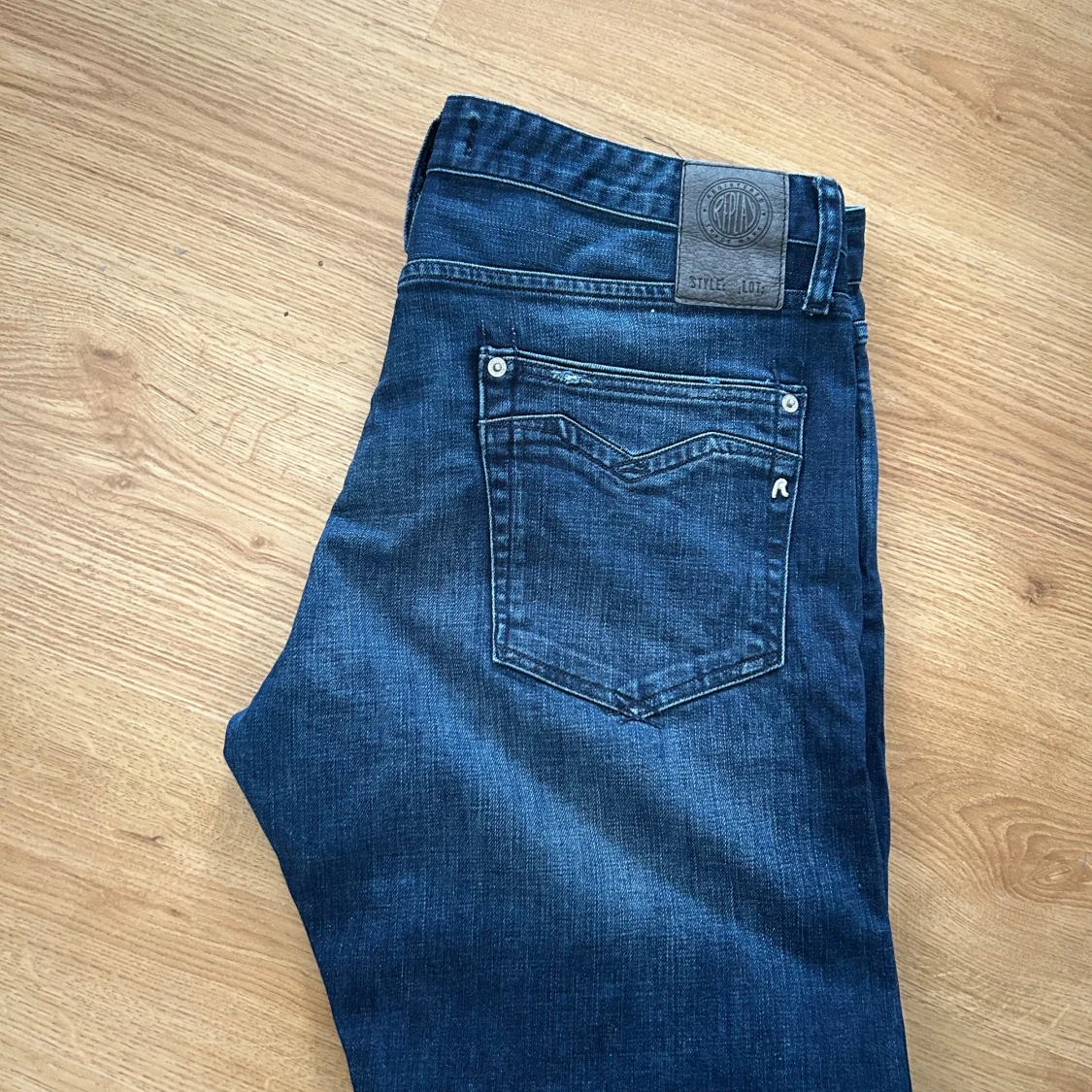 Mörkblå Replay jeansbyxor straight fit - 2