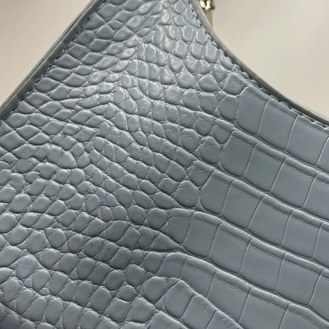 Blå läder väska - 1