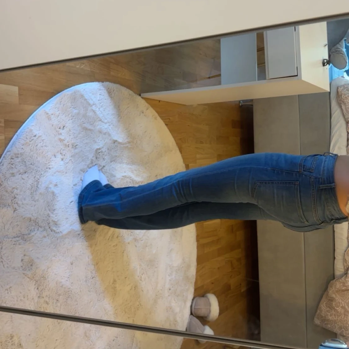 Blå bootcut jeans - 1