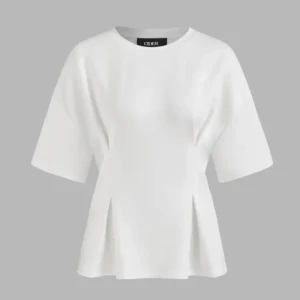 Vit blus från Cider med vida ärmar i storleken XS💕 - Snygg vit topp från cider som är figursydd. Den är helt ny, aldrig använd och prislappen finns kvar💕