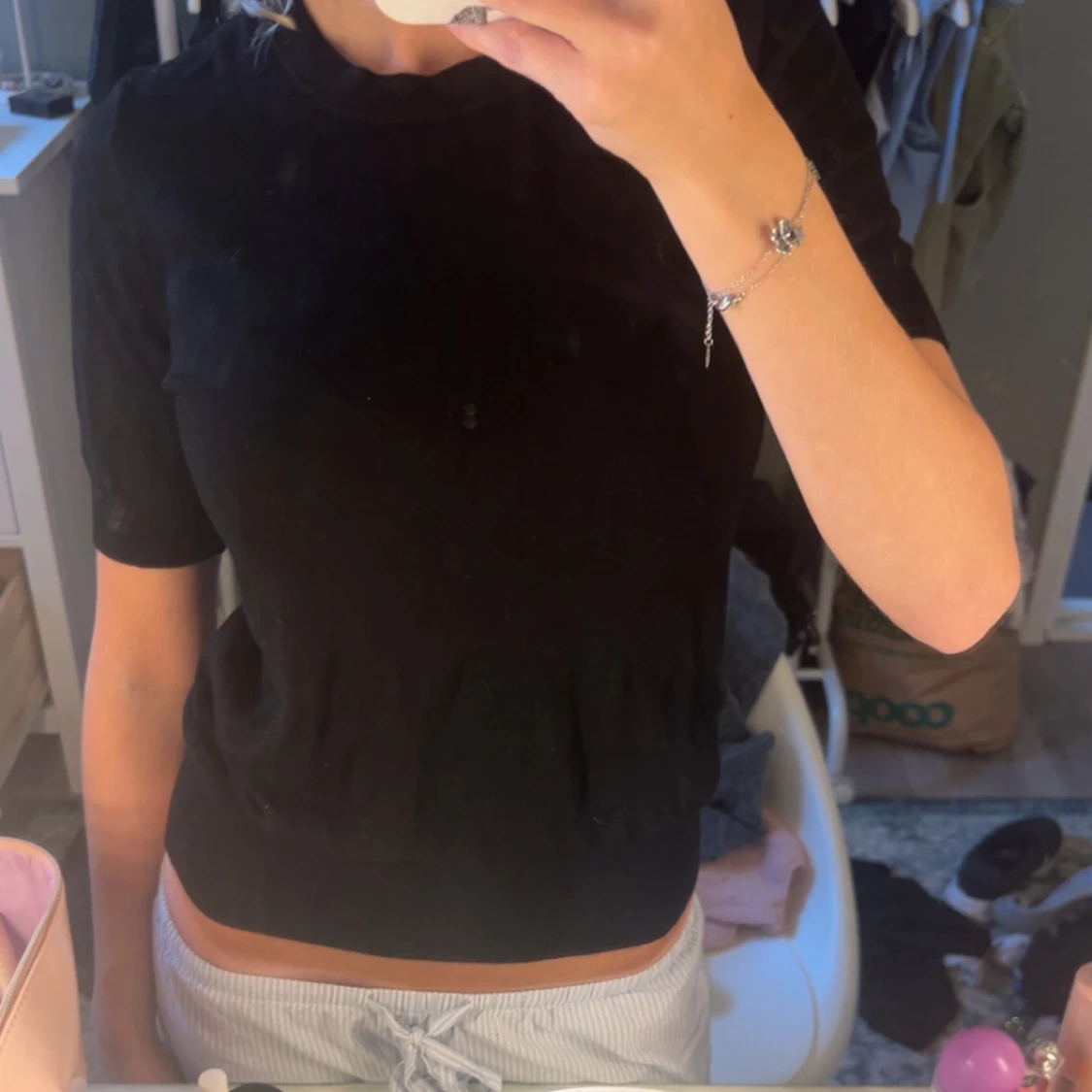 Svart stickad topp från Zara - 2