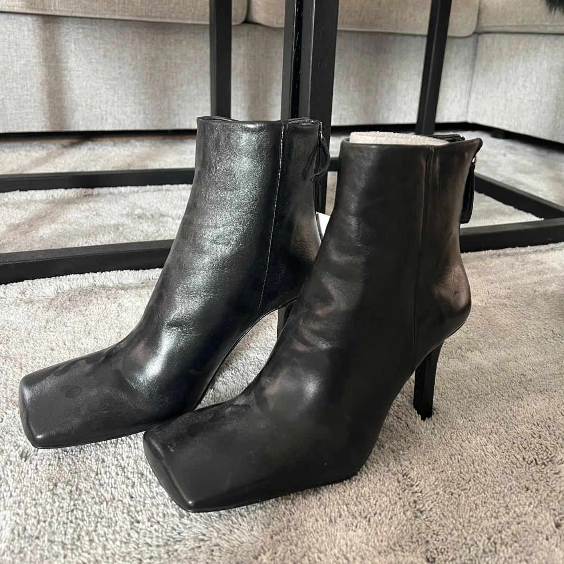 ZARA skinnstövletter med klack HELT NY - 1