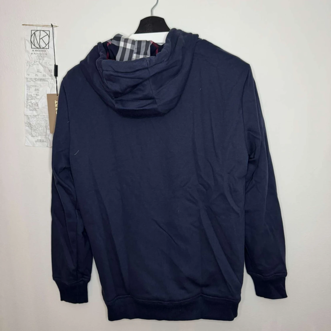 Mörkblå Burberry hoodie - 1