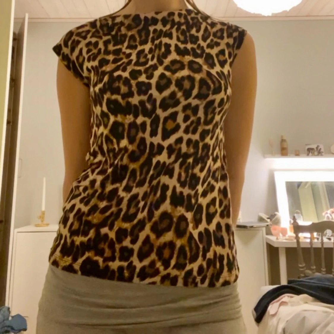 Leopardmönstrad topp - 1