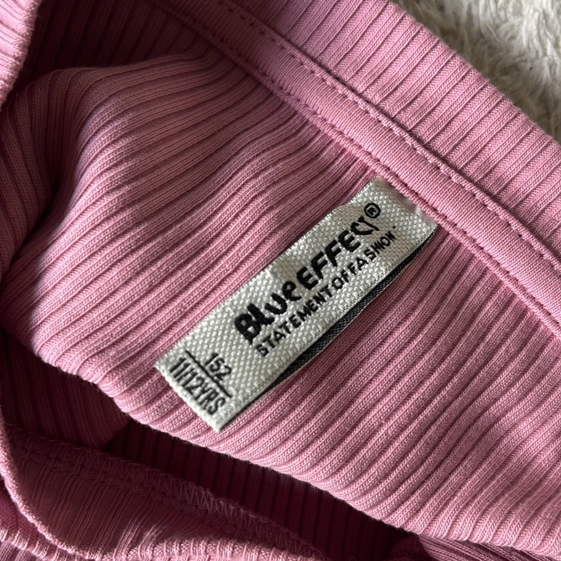 Rosa ribbad långärmad tröja från BLUEEFFECT - 3