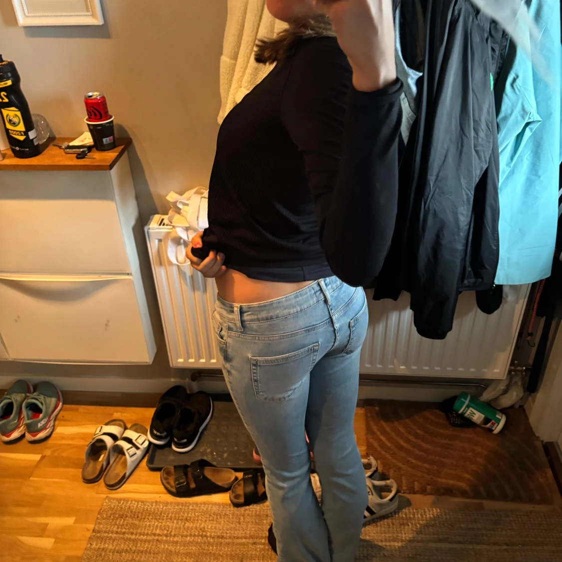 Ljusblå bootcut jeans - 2