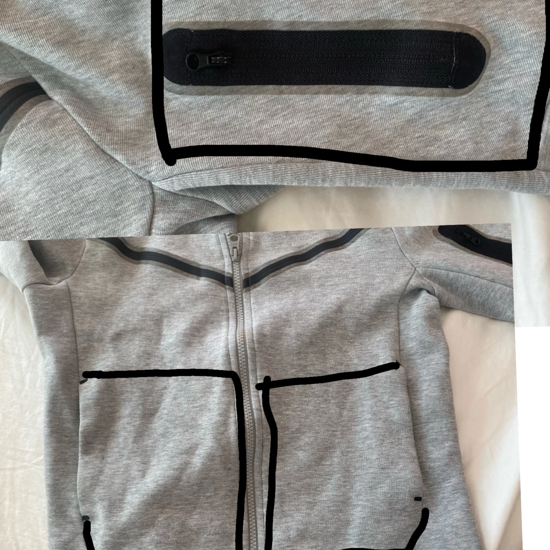 Grå huvtröja från Nike barn - 2