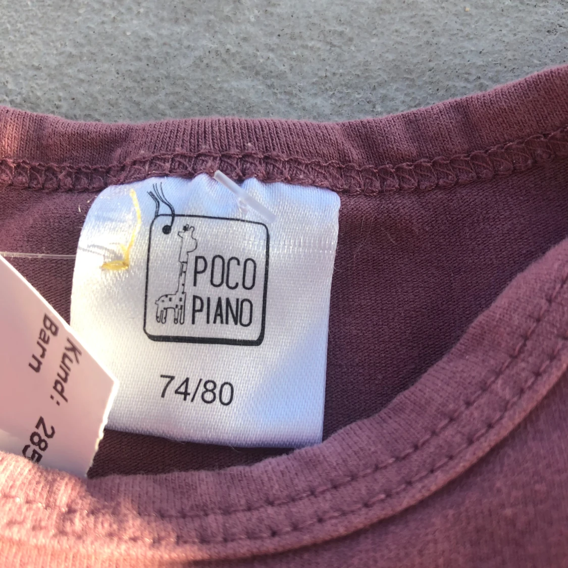 Långärmad lila body med tryckknappar - 4