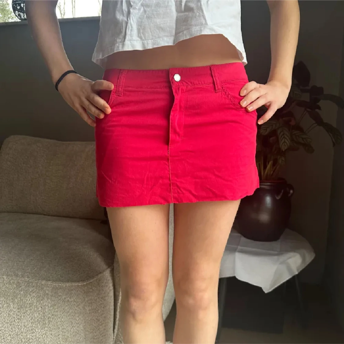 Lågmidjad jeanskjol - 1