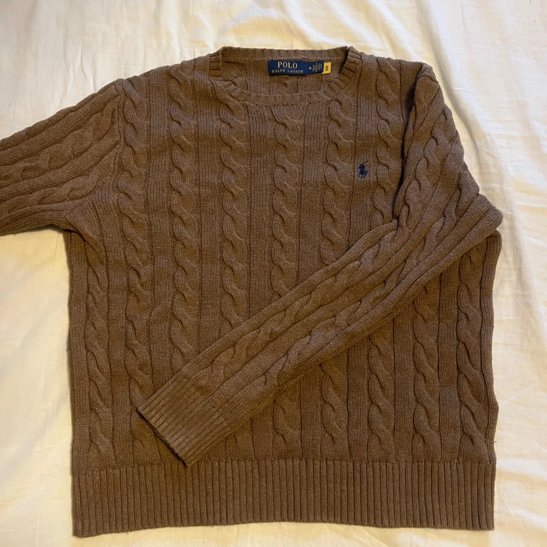 Brun kabelstickad tröja från Polo Ralph Lauren - 3