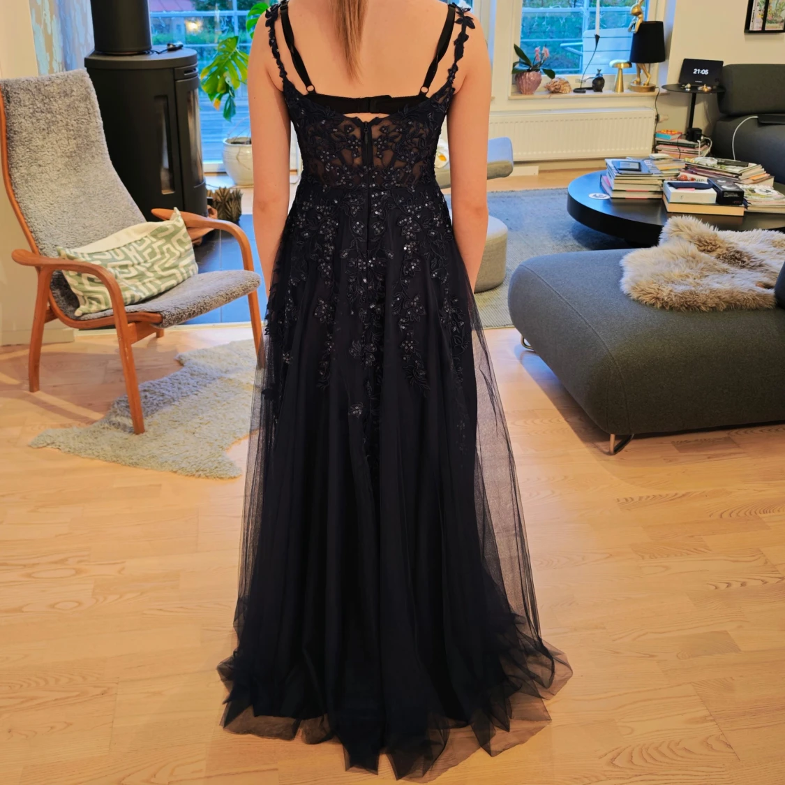 Marinblå balklänning  - 1