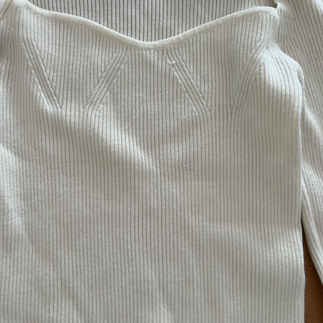 Vit ribbad topp från SHEIN - 3