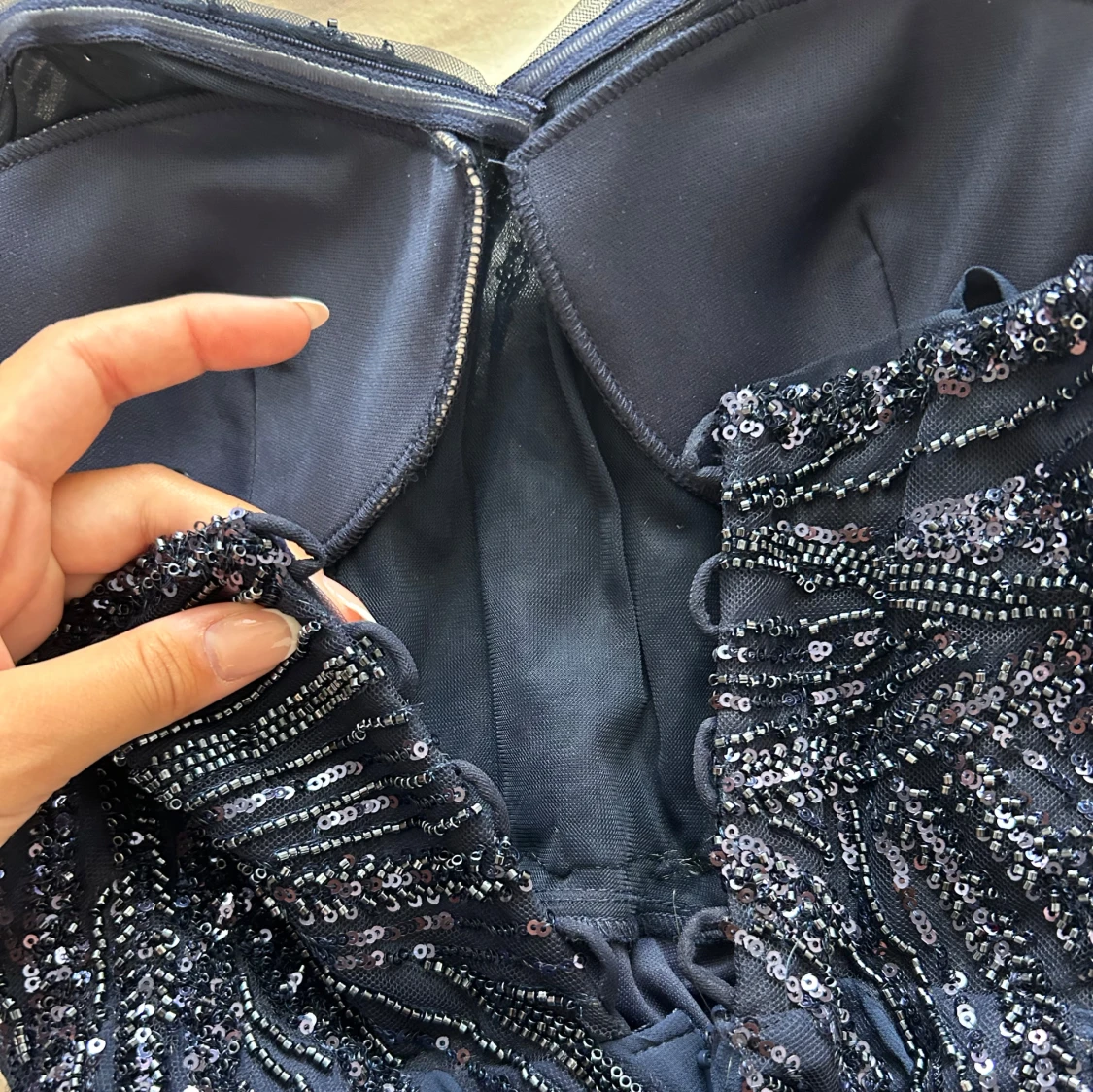 Marinblå balklänning  - 3