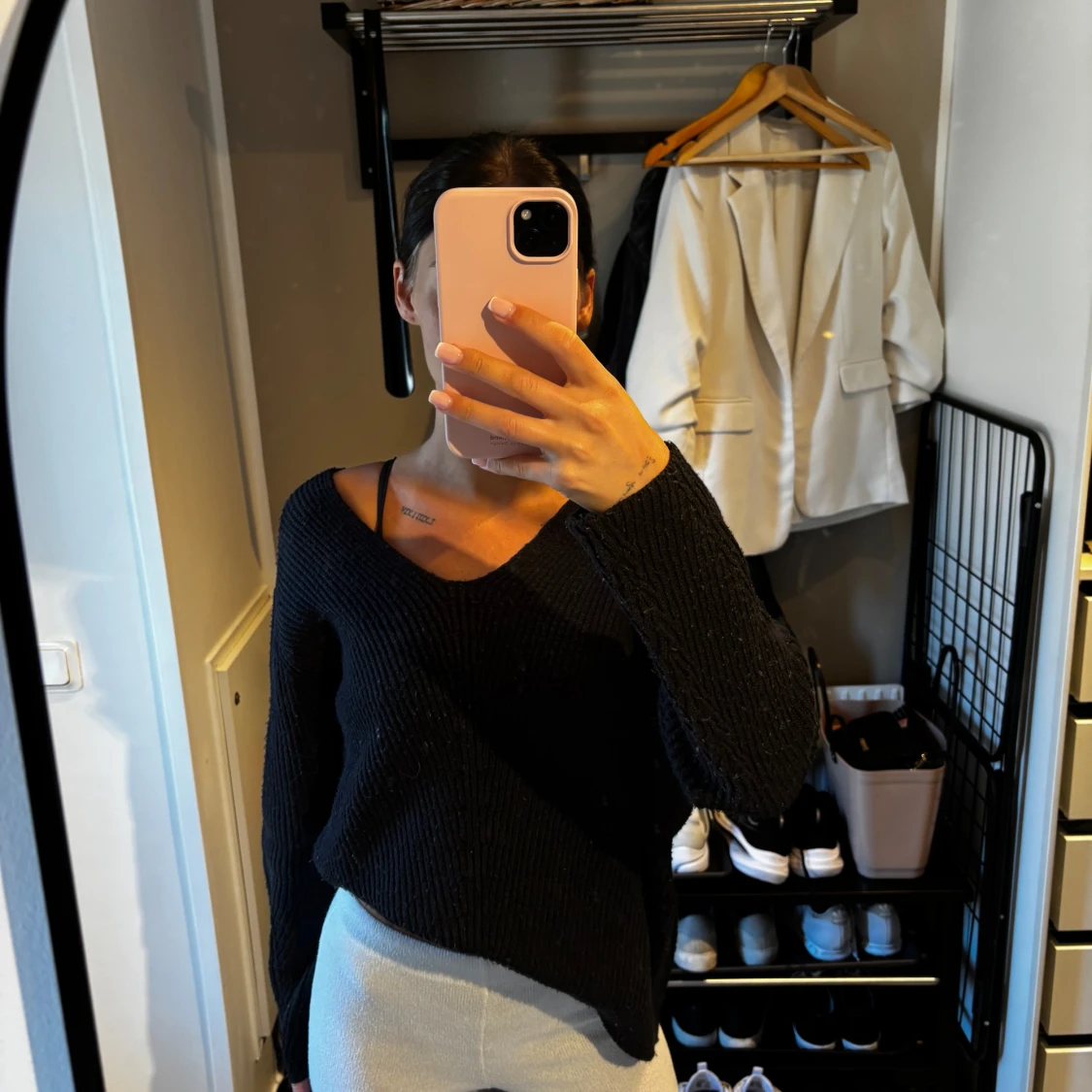 Svart stickad tröja från lager 157 XS - 1