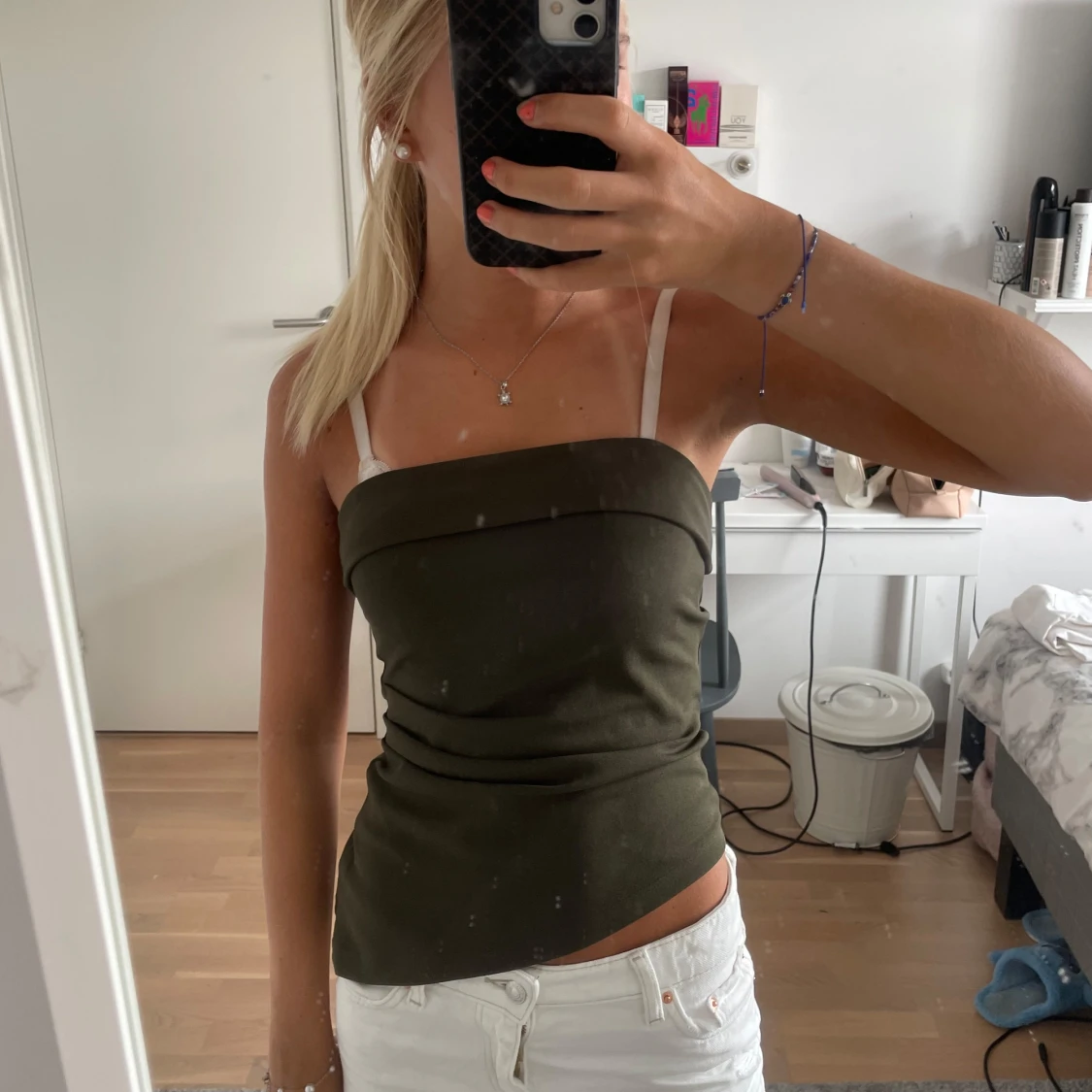 Mörkgrön tubtopp från Gina Tricot XS - 3