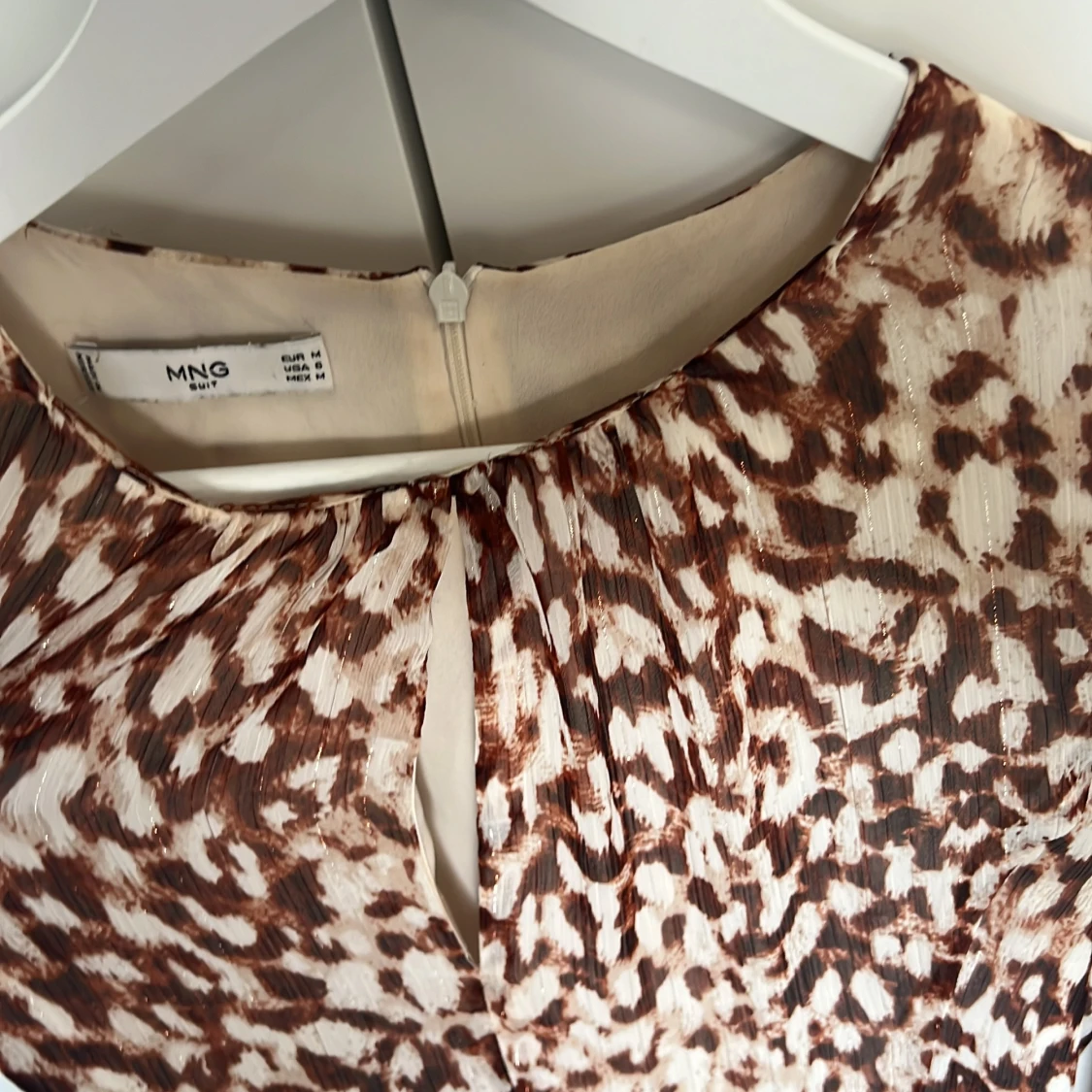 Brun leopardmönstrad klänning MNG - 1