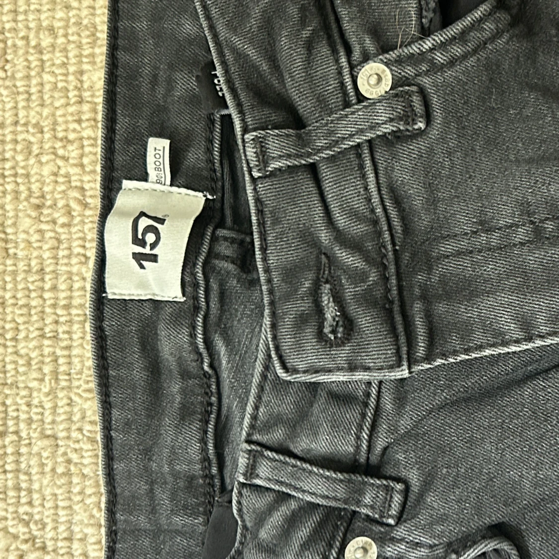 Lager 157 svarta/grå bootcut jeans - 2