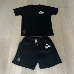 Valerra summer set - sommarset från Valerra, bestående av matchande T-shirt och shorts. Setet har en minimalistisk design med en broderad logga på bröstet och en större tryckt logga som ger en modern touch.  Materialet är av premiumkvalitet – huvudsakligen bomull – vilket gör det både bekvämt och perfekt för varma dagar. Det här setet är en del av en exklusiv drop och kommer med största sannolikhet inte att släppas igen i år.  Perfekt för dig som gillar stilrena, street-inspirerade plagg med hög kvalité!
