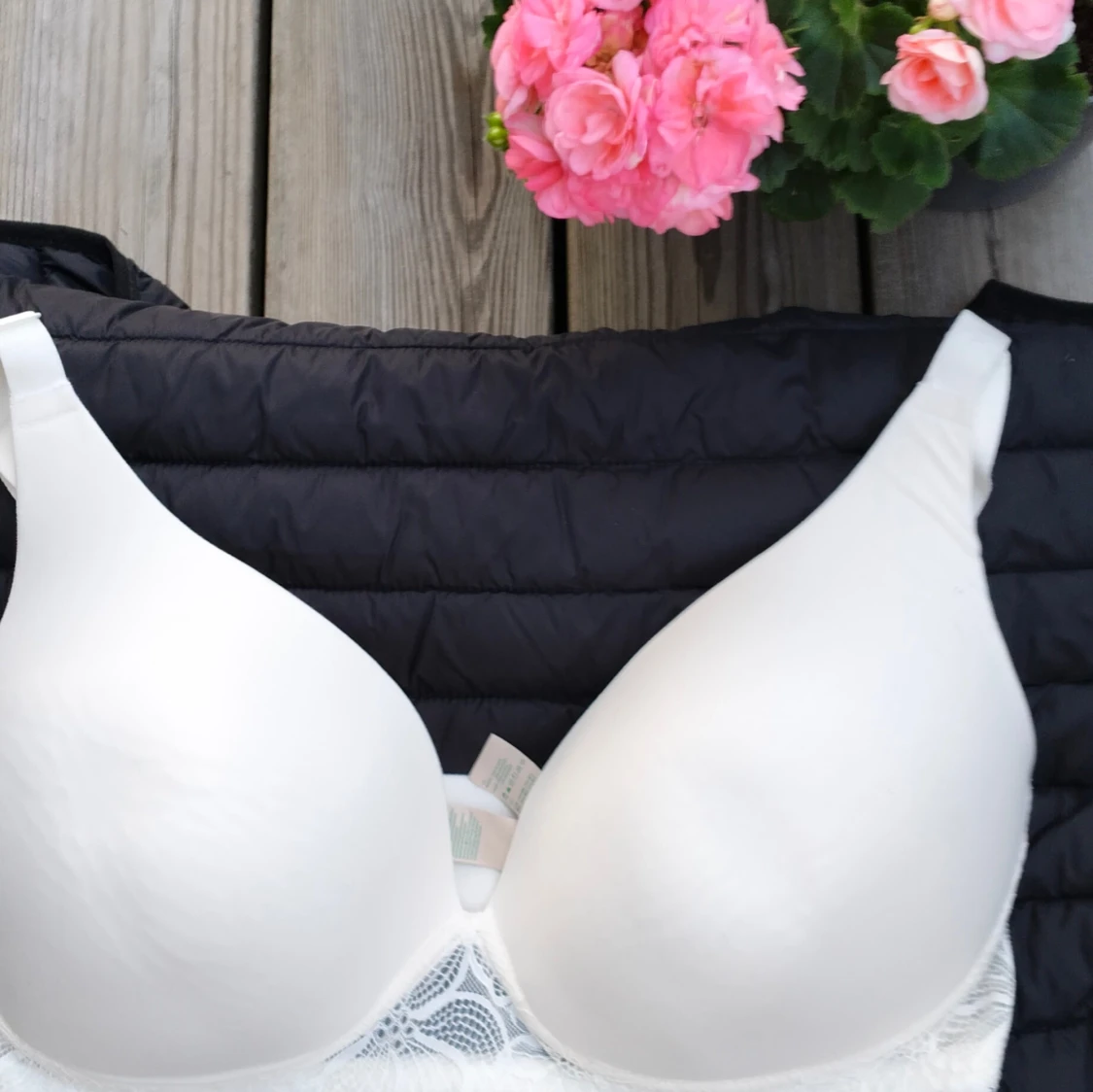 Vit spetsdetaljerad bh 90E ECO - 4