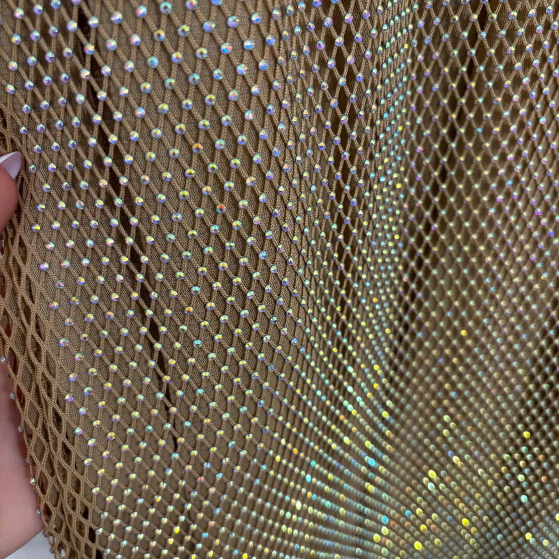 Shein-Glittrig långklänning i champagne - 1