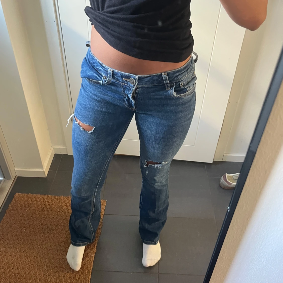 Lågmidjade bootcut jeans