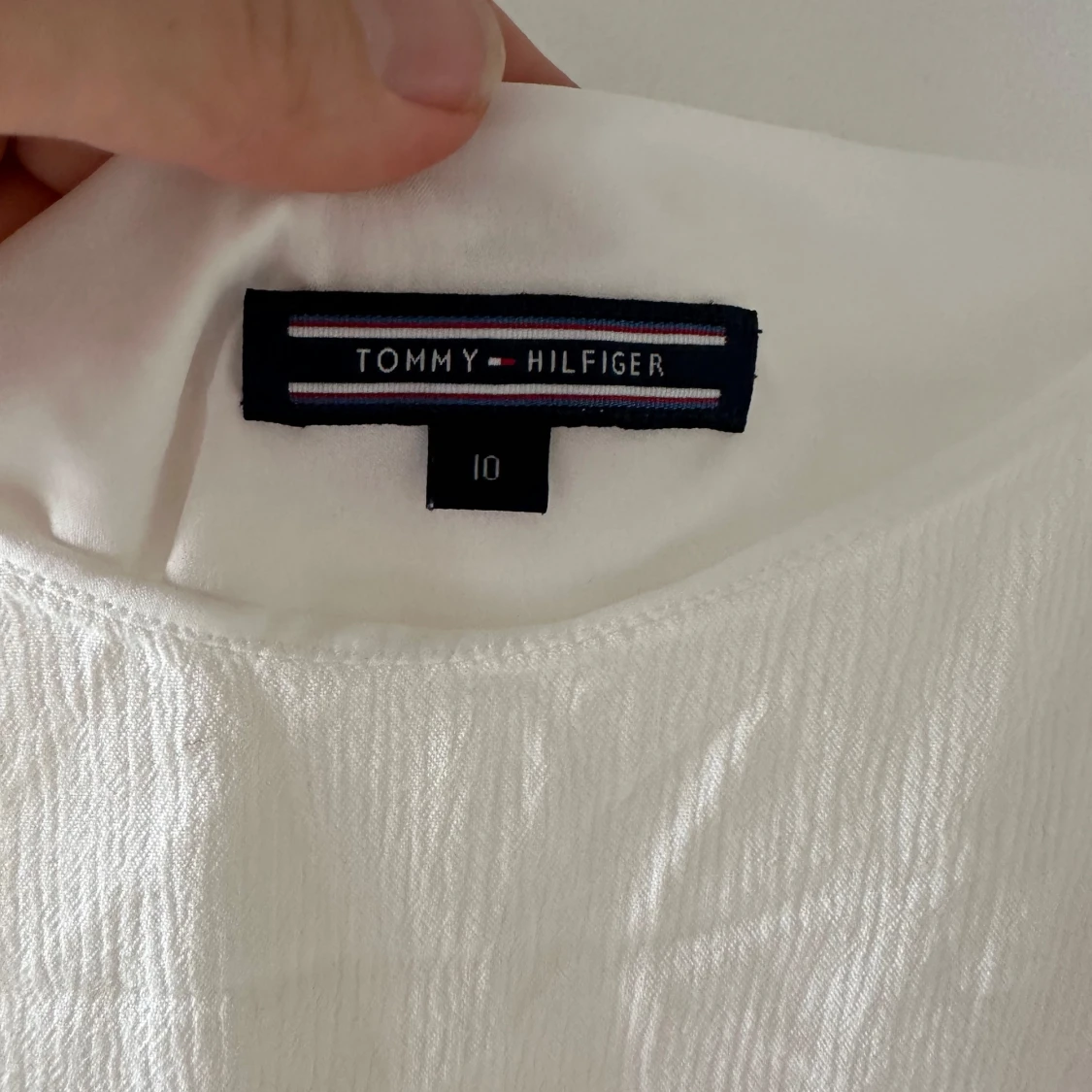 Tommy Hilfiger strl M (10) vitt volang linne - 4