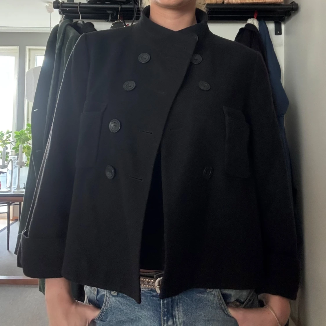 Svart kappa med trekvart ärmar - 2