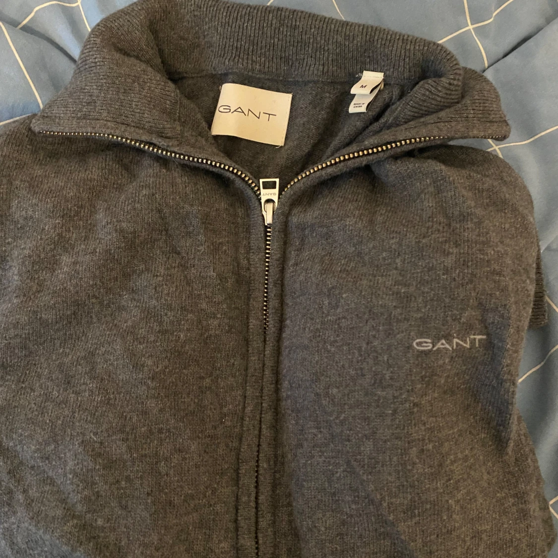 Grå ziptröja från Gant - 1